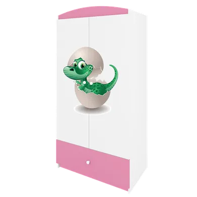 Kocot Kids, Babydreams, szafa, różowa, mały dino, 181.2-52-90 cm