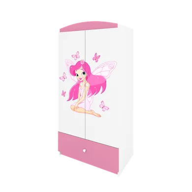 Kocot Kids, Babydreams, szafa, różowa, wróżka z motylkami, 181.2-52-90 cm