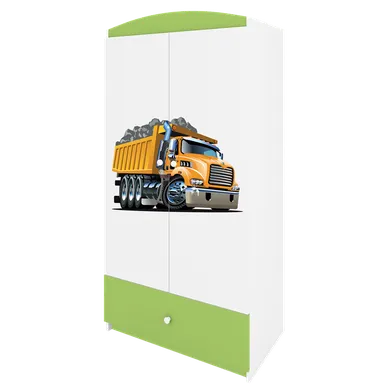 Kocot Kids, Babydreams, szafa, zielona, ciężarówka, 181.2-52-90 cm