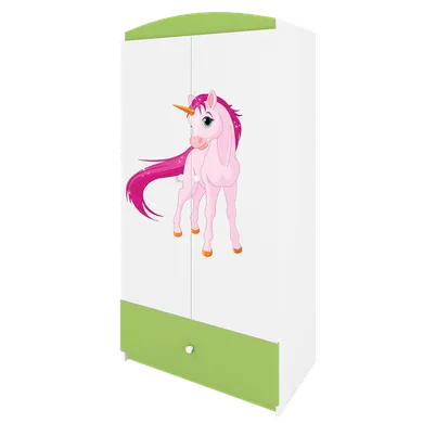 Kocot Kids, Babydreams, szafa, zielona, jednorożec, 181.2-52-90 cm