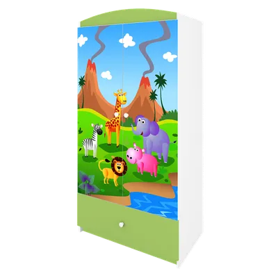 Kocot Kids, Babydreams, szafa, zielona, safari, 181.2-52-90 cm