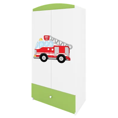 Kocot Kids, Babydreams, szafa, zielona, straż pożarna, 181.2-52-90 cm