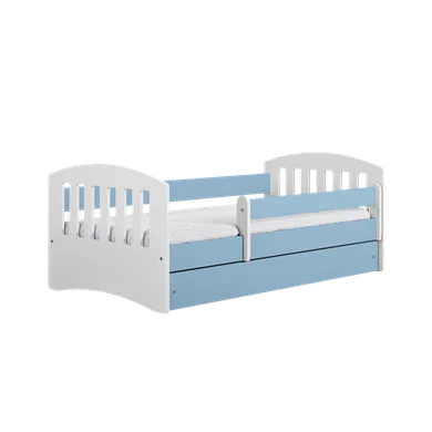 Kocot Kids, Classic 1, łóżko z szufladą, niebieskie, 80-140 cm