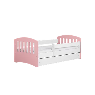 Kocot Kids, Classic 1, łóżko z szufladą, pudrowy róż, 80-180 cm