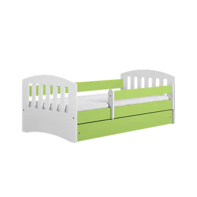 Kocot Kids, Classic 1, łóżko z szufladą, zielone, 80-180 cm