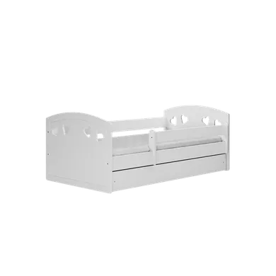 Kocot Kids, Julia, łóżko z szufladą i materacem, białe, 80-180 cm