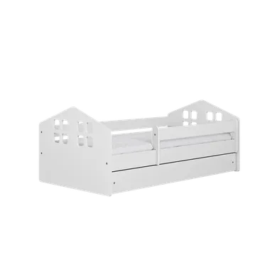 Kocot Kids, Kacper, łóżko z materacem, białe, 80-140 cm