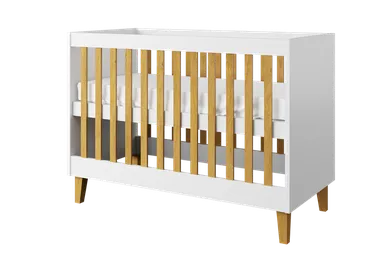 Kocot Kids, Kubi, łóżko niemowlęce, białe, 60-120 cm