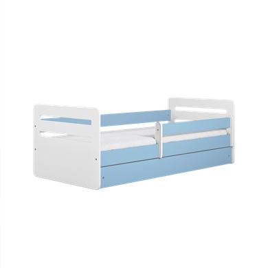 Kocot Kids, Tomi, łóżko z szufladą i materacem, niebieskie, 80-180 cm