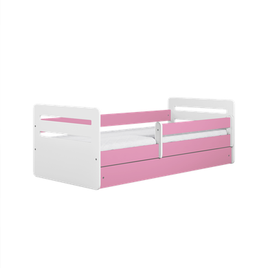 Kocot Kids, Tomi, łóżko z szufladą i materacem, różowe, 80-180 cm