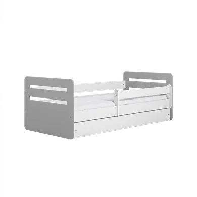 Kocot Kids, Tomi, łóżko z szufladą i materacem, szare, 80-180 cm