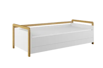 Kocot Kids, Victor, tapczan z szufladą, biały, 80-180 cm