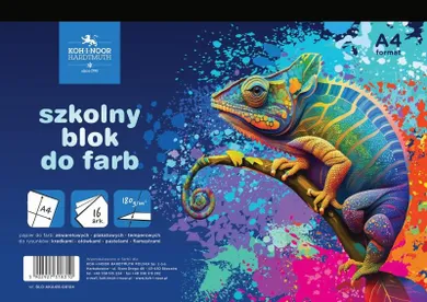 Koh-I-Noor, blok do farb, A4, kameleon, 16 arkuszy, 180 g