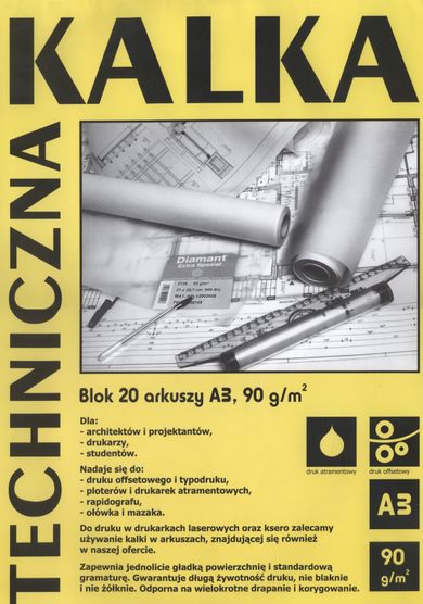 Koh-I-Noor, kalka techniczna A3 90 g, 20 arkuszy