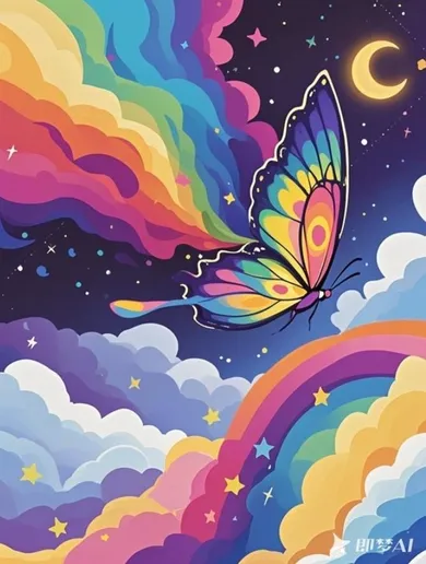 Koh-i-Noor, malowanie po numerach, Tęczowy Motyl, 40-50 cm