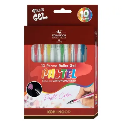 Koh-I-Noor, Pastel, długopisy żelowe, 10 kolorów