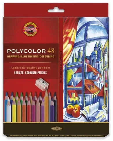 Koh-I-Noor, Polycolor, kredki, 48 kolorów, zestaw z temperówką