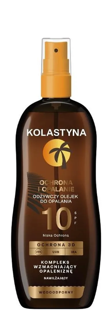 Kolastyna, Ochrona i Opalanie, odżywczy olejek do opalania, SPF10, 150 ml