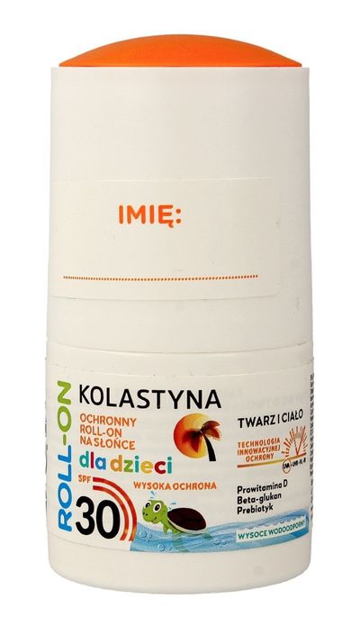 Kolastyna, Opalanie, ochronny roll-on na słońce dla dzieci, SPF30, 50 ml