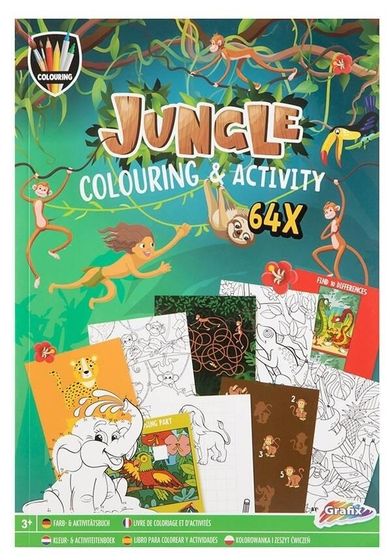 Kolorowanka & Activity Book. Dżungla