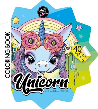 Kolorowanka z naklejkami. Jednorożce