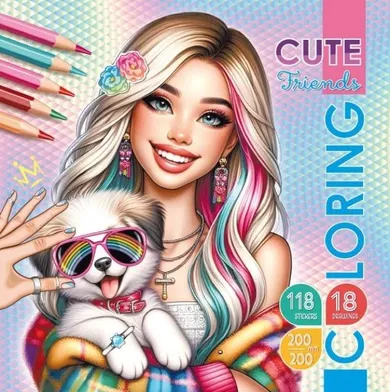 Kolorowanka z naklejkami. Zwierzęcy przyjaciele