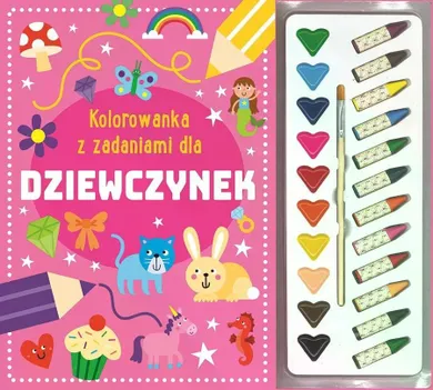 Kolorowanka z zadaniami dla dziewczynek