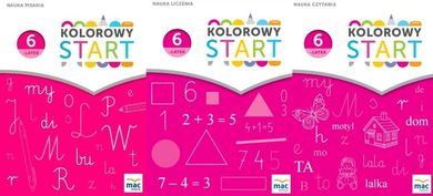 Kolorowy start. Sześciolatek. Zeszyty do nauki czytania, pisania, liczenia. Przedszkole