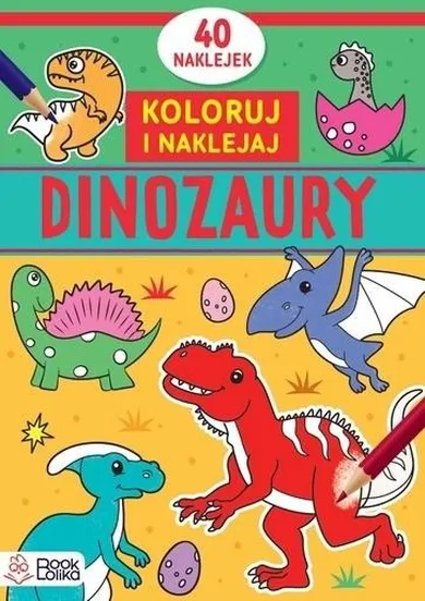 Koloruj i naklejaj. Dinozaury