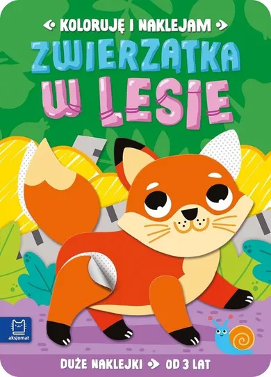 Koloruję i naklejam. Zwierzątka w lesie. Duże naklejki od 3 lat