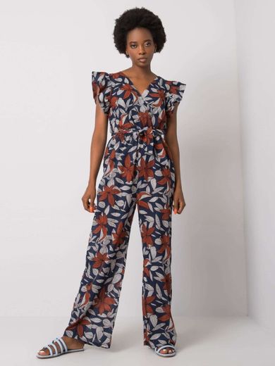 Kombinezon damski, granatowy, Italy Moda