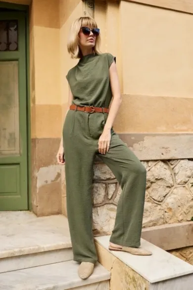 Kombinezon damski, khaki, Moodo