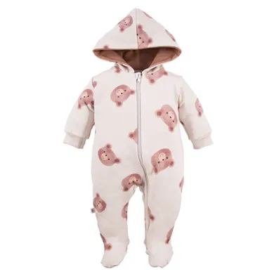 Kombinezon przejściowy chłopięcy z kapturem, ecru, Eevi