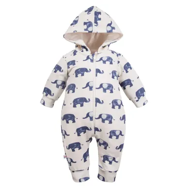 Kombinezon przejściowy chłopięcy z kapturem, ecru, Eevi