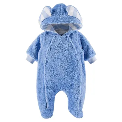 Kombinezon przejściowy chłopięcy z kapturem, niebieski, Eevi