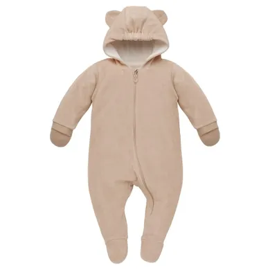 Kombinezon przejściowy dziecięcy z kapturem, ocieplany, beżowy, Pinokio
