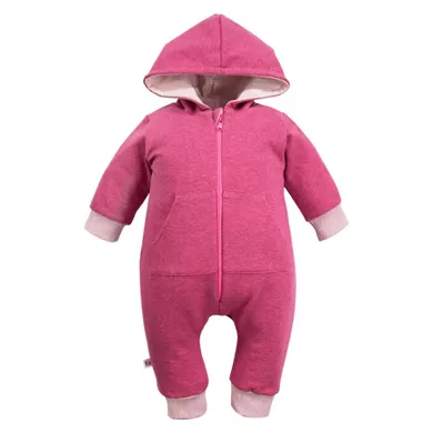 Kombinezon przejściowy dziewczęcy z kapturem, bordowy, Eevi