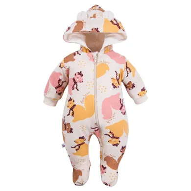 Kombinezon przejściowy dziewczęcy z kapturem, ecru, Eevi