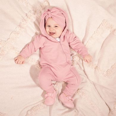 Kombinezon przejściowy dziewczęcy z kapturem, różowy, Nicol