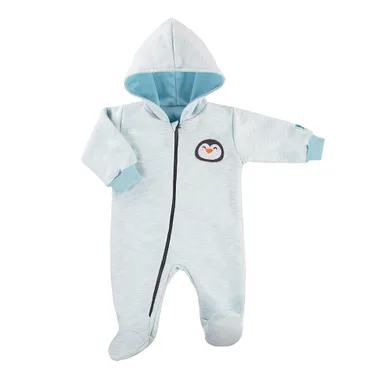 Kombinezon przejściowy niemowlęcy z kapturem, turkusowy, Eevi
