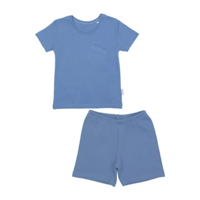 Komplet chłopięcy, Bluzka z krótkim rękawem, Szorty, niebieski, Nicol