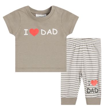 Komplet chłopięcy, T-shirt, Spodnie, I love Dad
