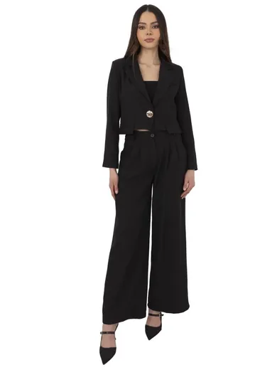 Komplet damski, czarny, Italy Moda