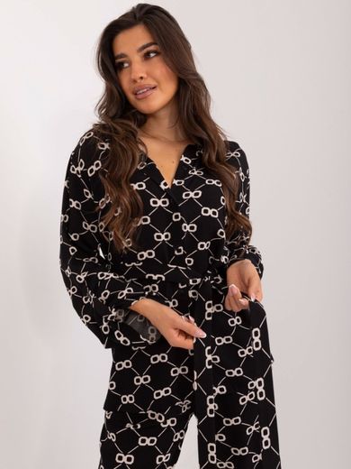 Komplet damski, czarny, Lakerta