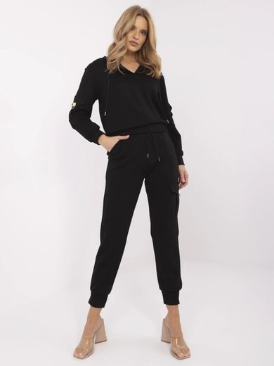 Komplet damski, czarny, Vinceotto