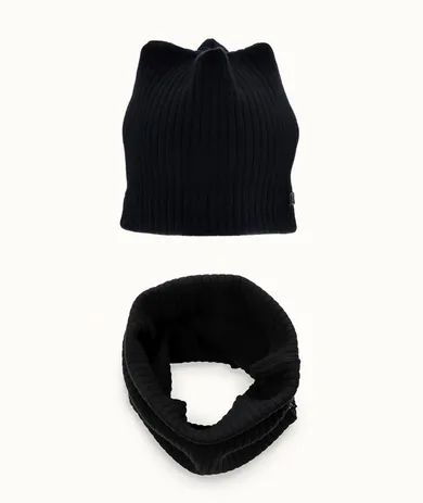 Komplet dziecięcy, Czapka, Komin, czarny, Iltom