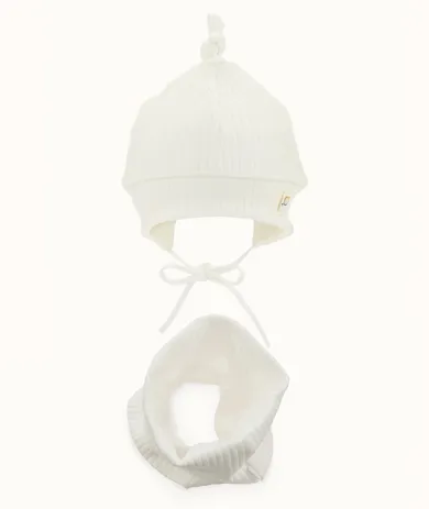 Komplet dziecięcy, Czapka, Komin, ecru, Iltom