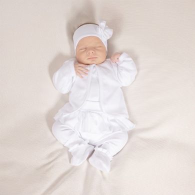 Komplet dziewczęcy 5-częściowy, biały, Nicol