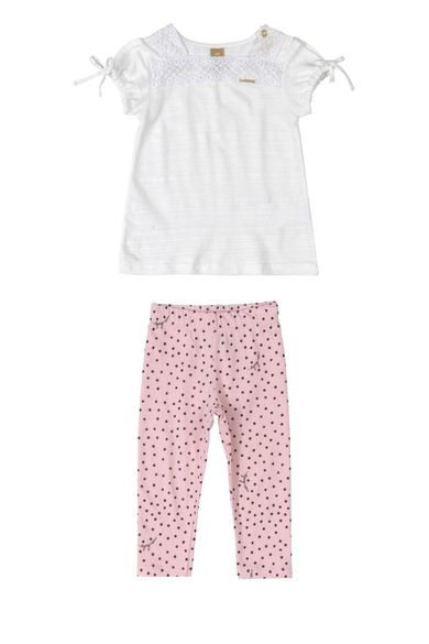 Komplet dziewczęcy, Bluzka z krótkim rękawem, Legginsy, mix, Up Baby