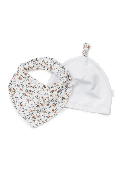 Komplet dziewczęcy, Czapka, Chustka, biały, Iltom